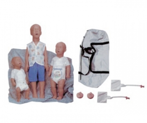 Kim(新生兒)、 Kevin(6個月)和Kyle(3歲)心肺復蘇訓練模型人